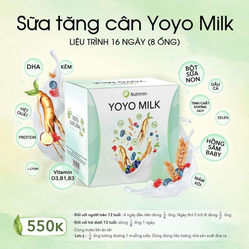 Sữa tăng cân Yoyo Milk