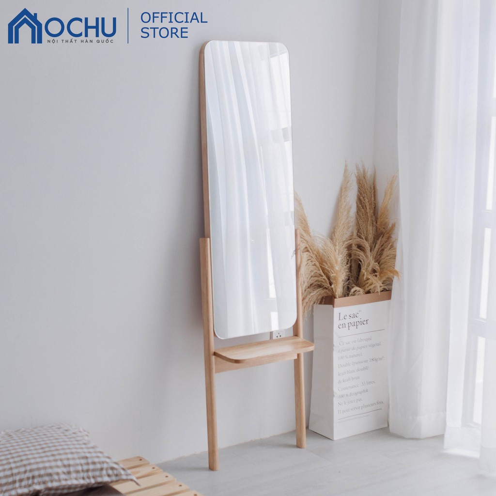 Gương Đứng Soi Toàn Thân OCHU Khung Gỗ - Girly Mirror - Natural