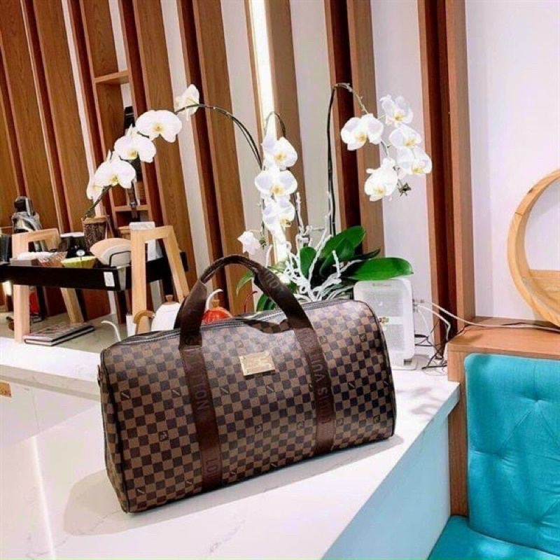 Túi Trống Du Lịch Hoạ Tiết Lv, Túi Xách Du Lịch Size To