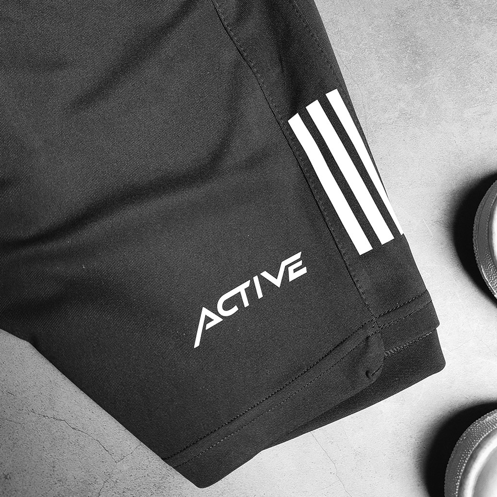 Quần Short Nam Thể Thao Active 3 sọc Chất Thun Co Giãn, QS335 | BigBuy360 - bigbuy360.vn