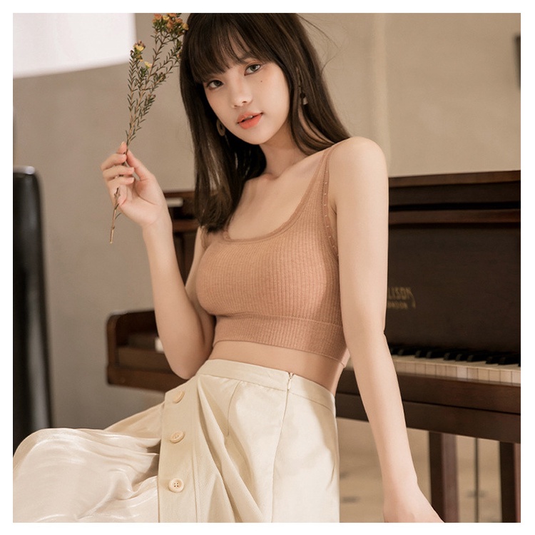 Áo Bra Croptop Selala Len Tăm Viền Ren Đệm Nâng Đỡ Thấm Hút BS02