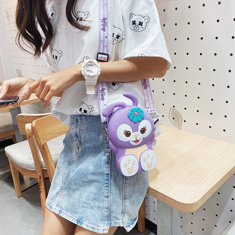 Túi đeo chéo hoạt hình SIZE TO, đựng điện thoại chất liệu sillicon cao cấp dễ thương.