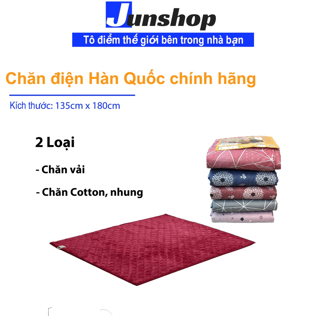Chăn điện Hàn Quốc Chính Hãng - Lên nhiệt cực nhanh, giữ ấm cực lâu