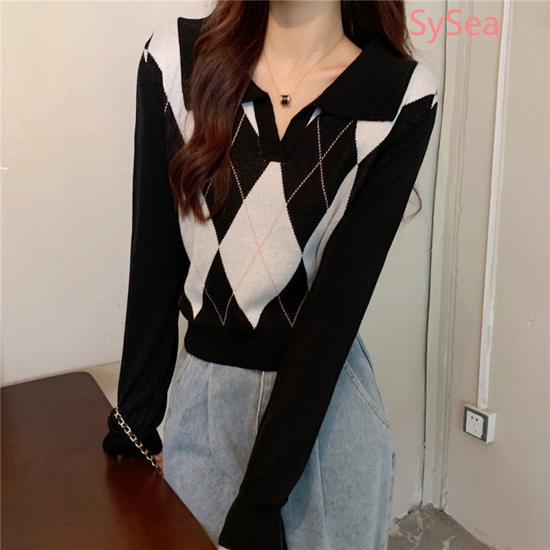 Áo Sweater Tay Dài Cổ Chữ V Thời Trang Mùa Thu Cho Nữ