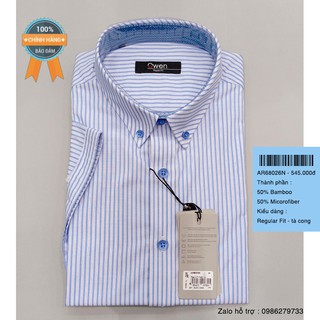 (OWEN GIẢM GIÁ ) - Áo sơ mi ngắn tay Owen chính hãng - AR68026N