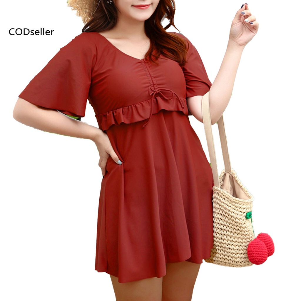 Bộ Đồ Bơi Một Mảnh Tay Ngắn Màu Sắc Đơn Giản Co Giãn Tốt | BigBuy360 - bigbuy360.vn