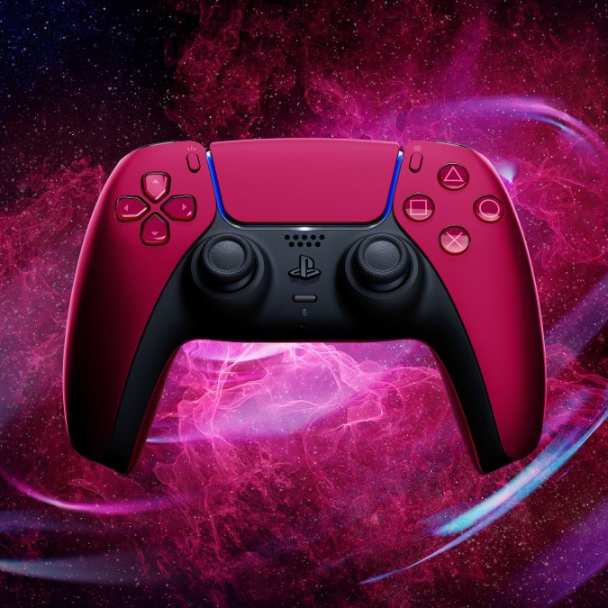 Tay Cầm PS5 DualSense - PlayStation 5, Màu Midnight Black, Cosmic Red