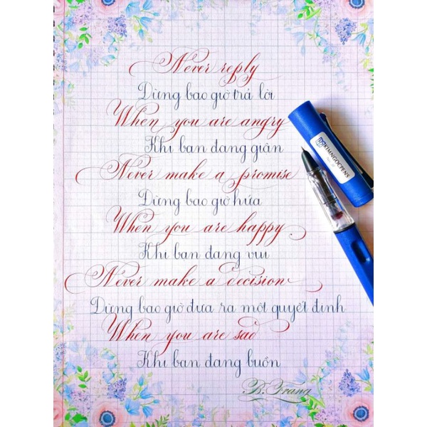 Bút máy Kimngocpens KP 04F No4F ngòi lá tre thanh đậm bút luyện chữ đẹp bút luyện calligraphy bút mực