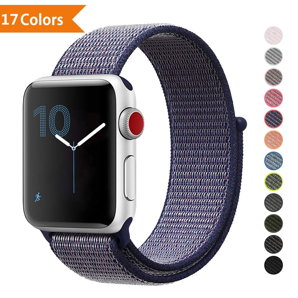 Dây đeo sợi nylon thể thao cho đồng hồ thông minh Apple iWatch Series 4 / 3 / 2 / 1 ( 38mm-44mm )