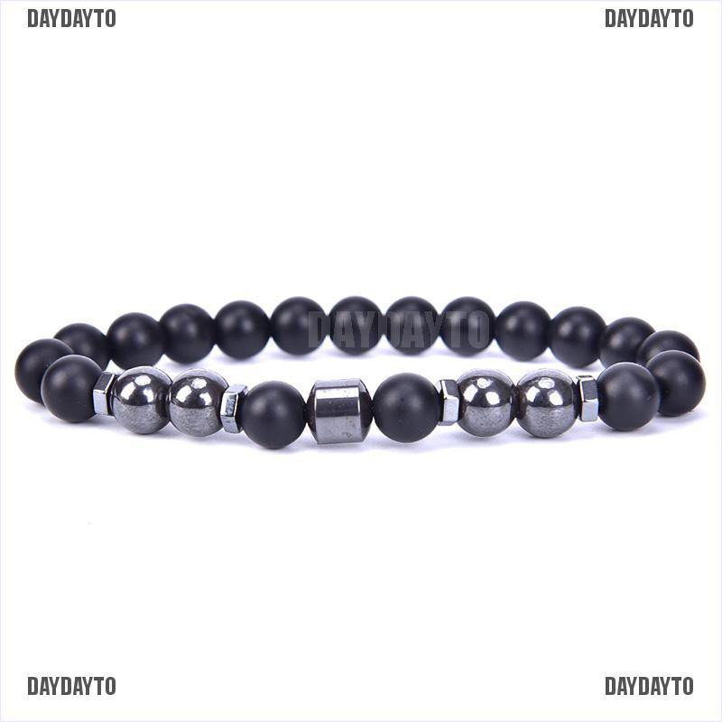 Chuỗi Hạt Đá Hematite Màu Đen Từ Tính Chăm Sóc Sức Khỏe