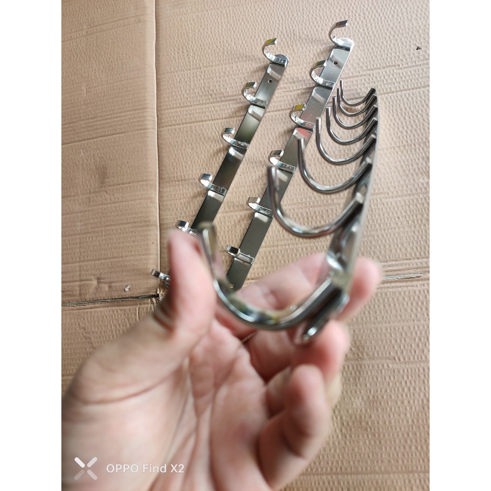 Móc Treo Quần Áo móc áo treo Tường inox, Móc Áo Dẹp loại móc dày hàng nặng loại 1