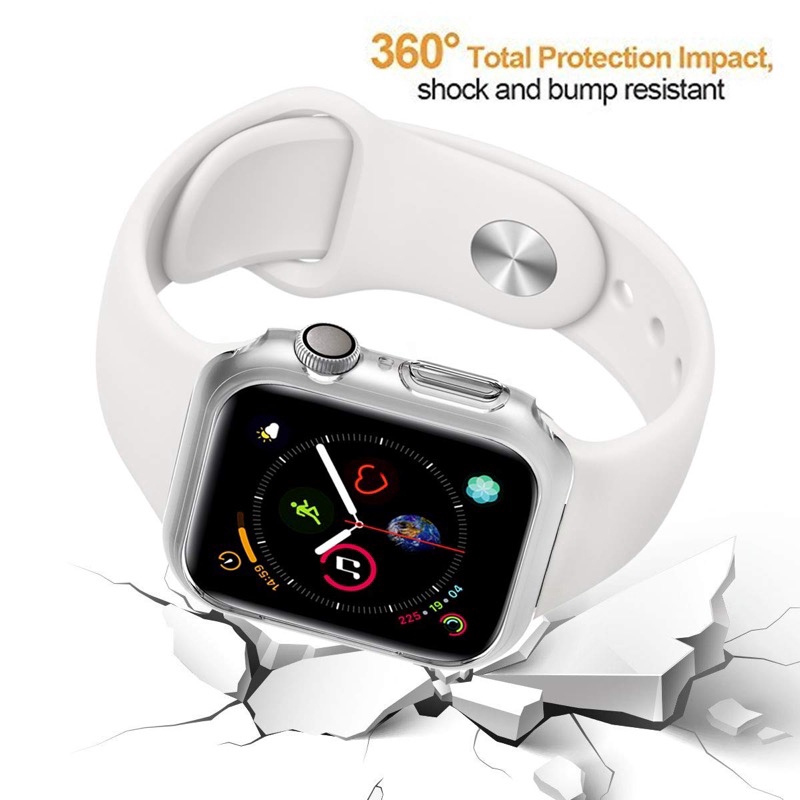 【Apple Watch Case】 Ốp silicone chống va đập cho mặt đồng hồ Apple Watch Series 6 se 5 4 3 2 1