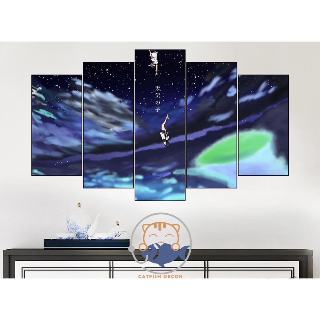 Tranh ghép dán tường Room Decor trang trí phòng ANIME Đứa con thời tiết + 5 cm/s