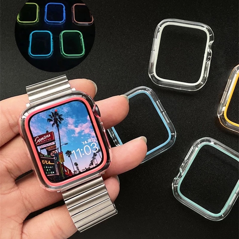 Vỏ bảo vệ mặt đồng hồ thông minh TPU silicone mềm thích hợp cho Apple Watch 7 41mm 45mm Iwatch 6 5 40mm 44mm 6