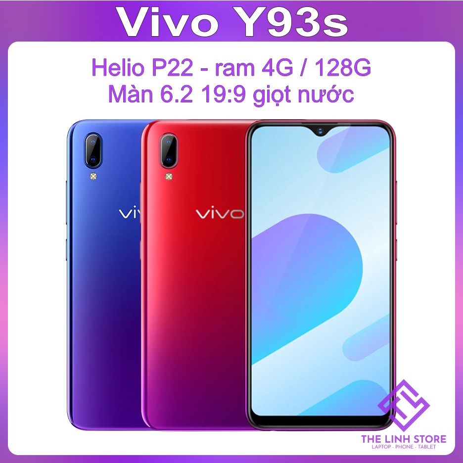 [Mã 2611DIENTU500K hoàn 7% đơn 300K] Điện thoại Vivo Y93s 128G - Helio P22 màn 6.2 inch giọt nước