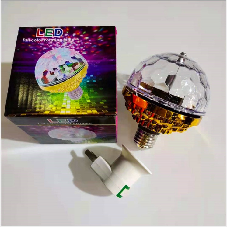 Đèn Led Nháy Chớp 7 Màu 5 Chế Độ E27 Tự Xoay Đui Tròn Cao Cấp