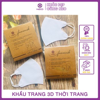 Khẩu Trang Y Tế Face Mask 3D NEO Kháng Khuẩn Lọc Bụi Mịn, Đeo Không Đau Tai