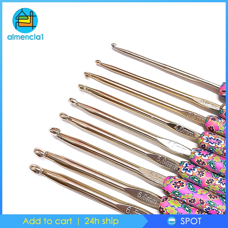 Set 9 Kim Móc Len Mềm 2.5mm-6.5mm Nhiều Màu Sắc Dành Cho Nữ
