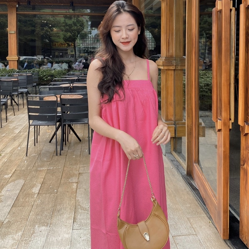 Đầm maxi - 2 dây - suông