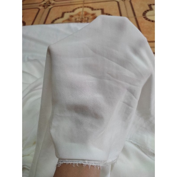 VẢI LỤA TẰM TRẮNG KEM MAY ÁO DÀI/ SƠMI/ÁO VÁY KIỂU