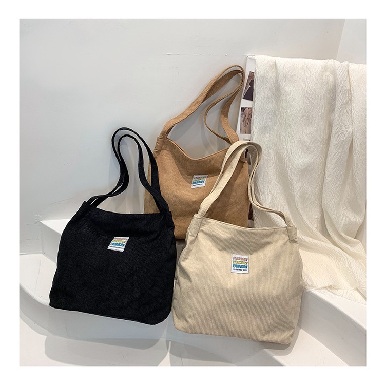 Túi Đeo Vai Vải Canvas Cỡ Lớn Thiết Kế Mới Cho Học Sinh