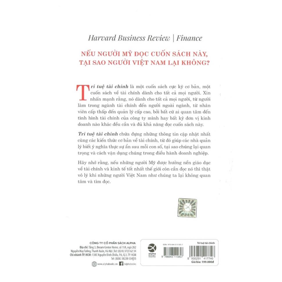 Sách - Financial Intelligence - Trí Tuệ Tài Chính Dành Cho Nhà Quản Lý Không Chuyên Về Tài Chính (Bìa Cứng) - AlphaBooks