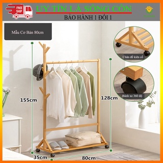 Giá Treo Quần Áo chất liệu gỗ tre, phong cách hiện đại sang trọng