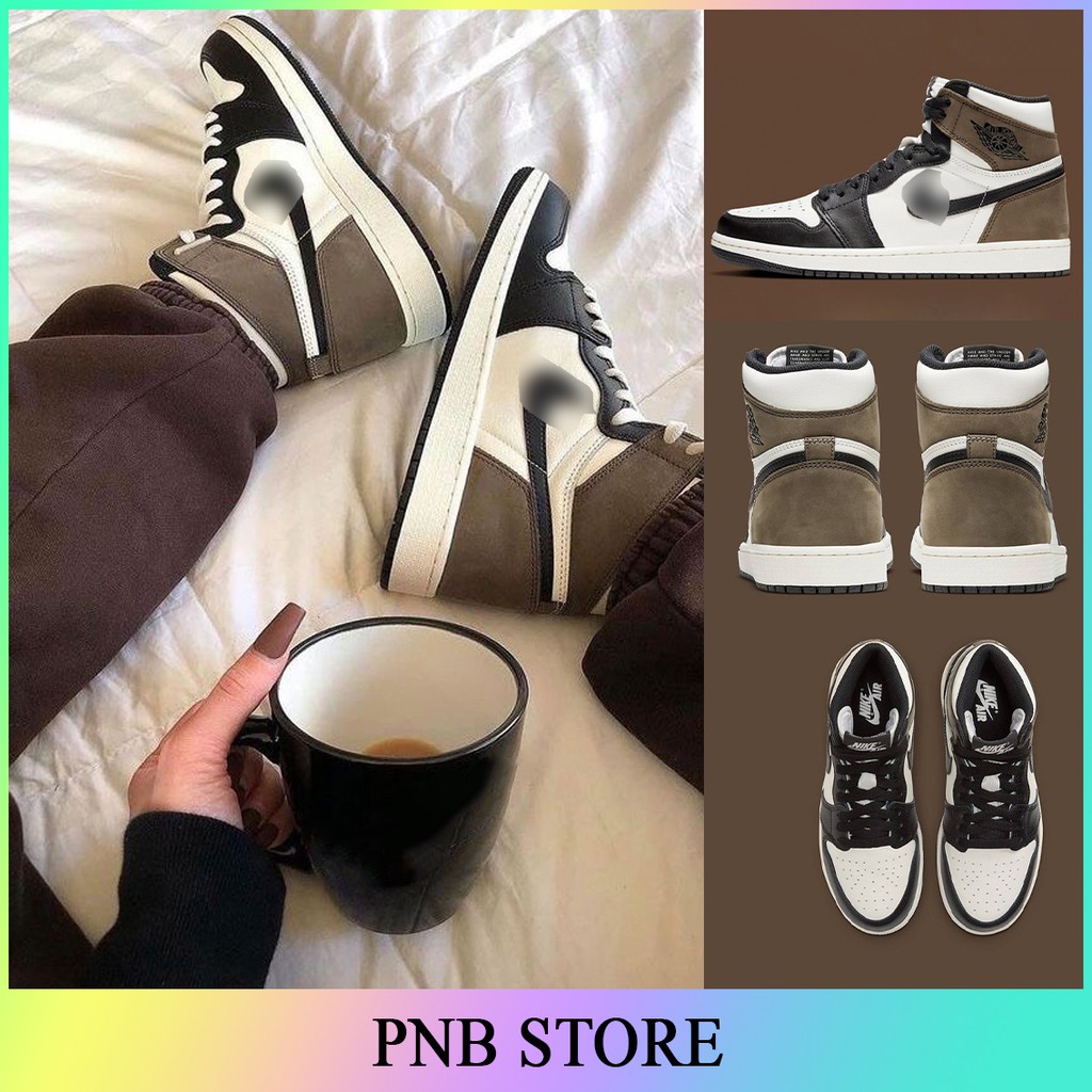 giày thể thao Jordan 1 High DarkMocha jordan màu Đen Nâu
