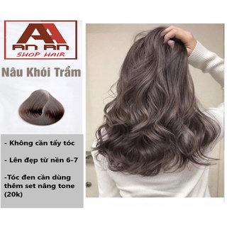 Thuốc nhuộm tóc màu NÂU KHÓI, xám trầm, trà sữa
