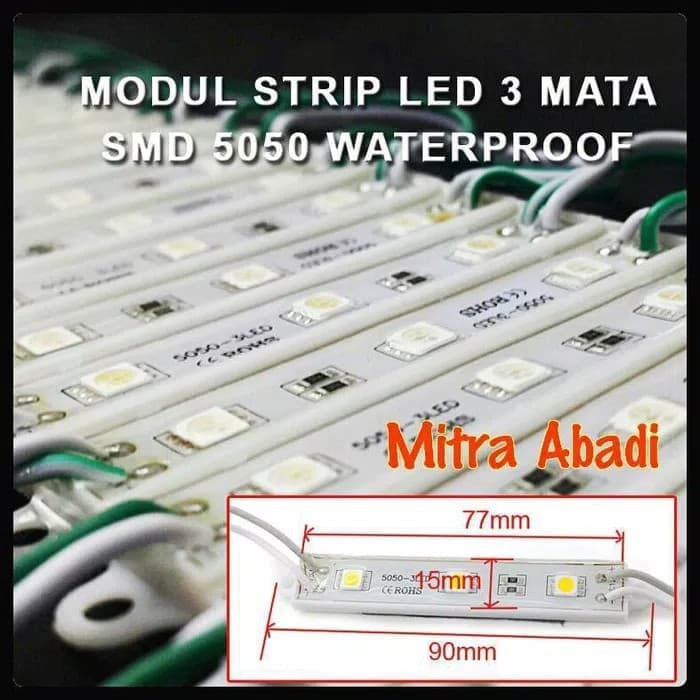 Mô Đun Đèn Led Dây Dc 12v 3 Mắt Smd 5050 Màu Xanh Lá / Xanh Lá Chống Thấm Nước