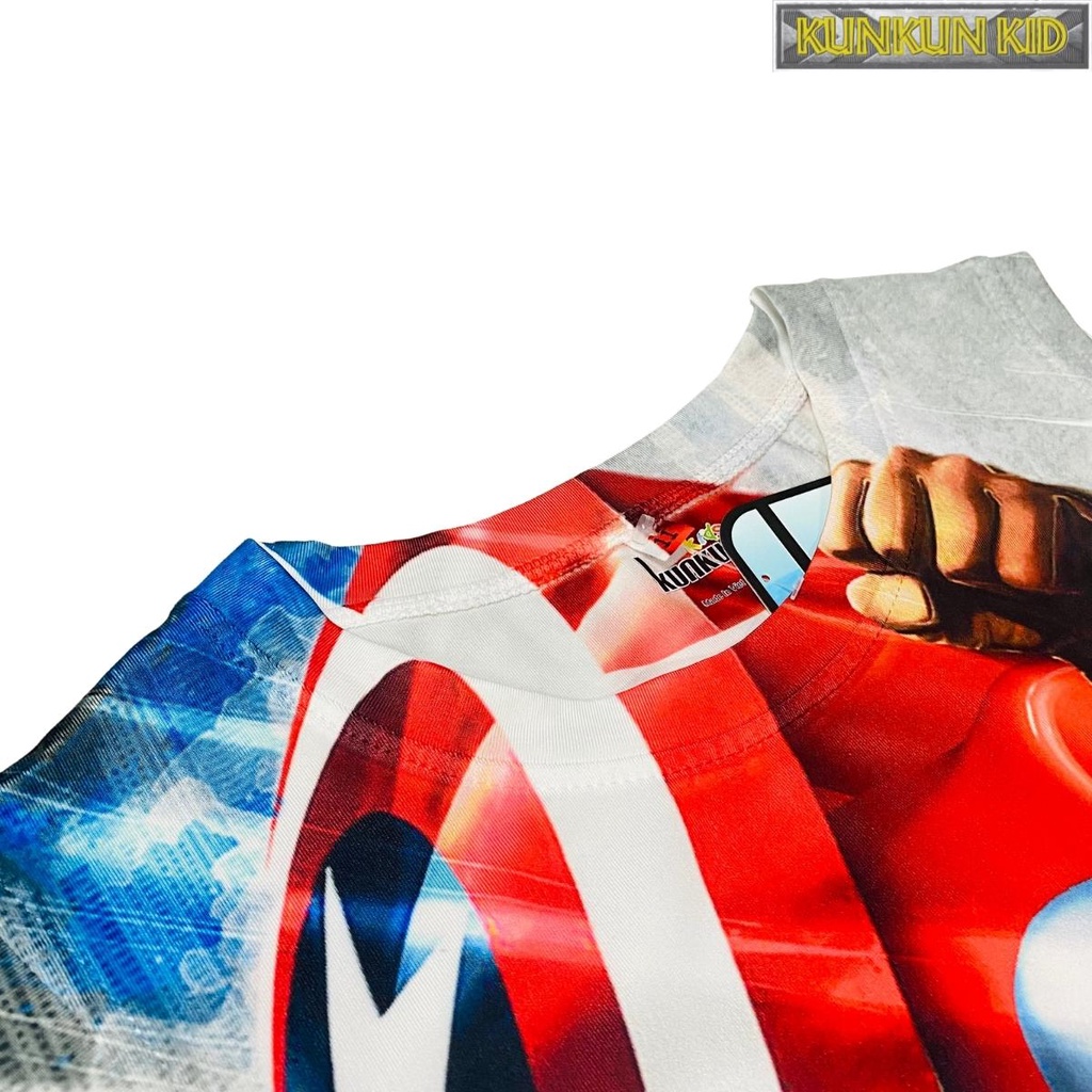 Set quần áo bé bé trai thun lạnh in hình đội trưởng mỹ captain america KUNKUN KID bl128