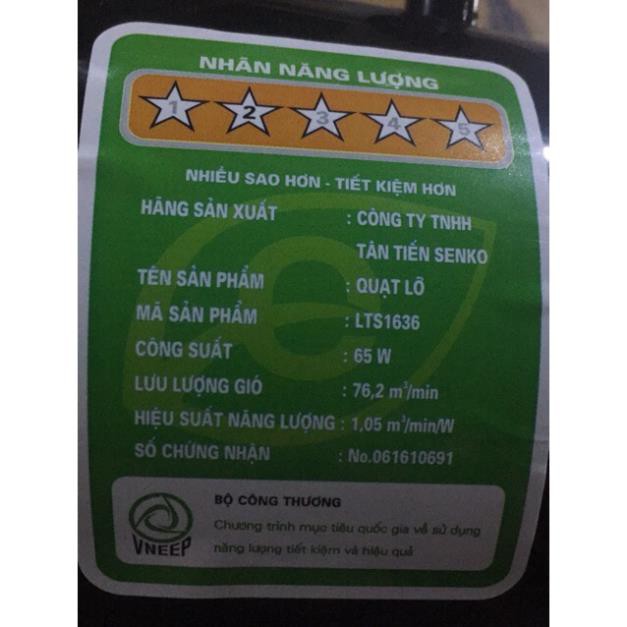 [Hàng Chuẩn] CÓ GRAB Quạt lỡ SENKO LTS1636 bảo hành 24 tháng chính hãng