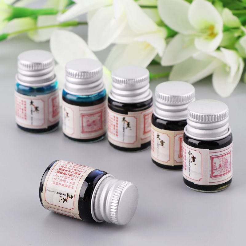 Hũ mực ánh vàng kim chấm văn phòng phẩm hỗ trợ viết bút máy/chữ thư pháp/vẽ Graffiti 5ml love