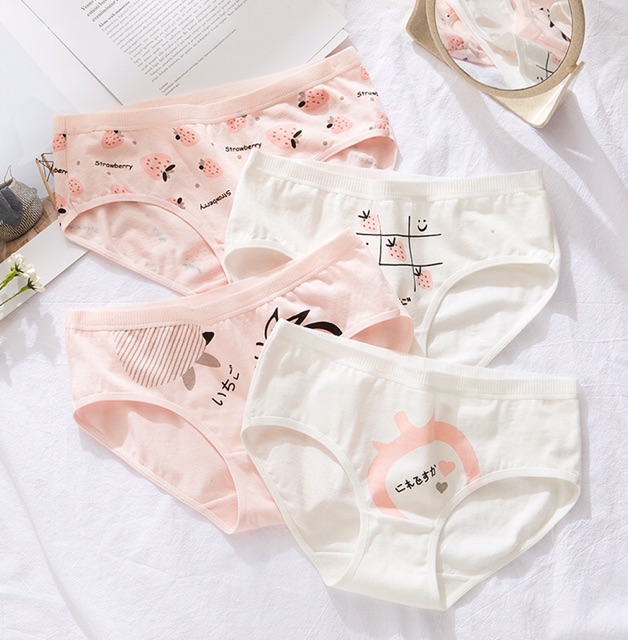 [Mã WASTDEP giảm 5K đơn bất kì] Quần lót dâu tây cotton nữ cao cấp dễ thương đáng yêu QLU11 | BigBuy360 - bigbuy360.vn