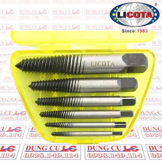 Bộ dụng cụ mở ốc gãy, toét đầu LICOTA 3-25mm TAP-50004