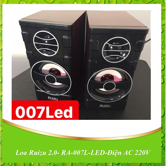 [Mã ELHACE giảm 4% đơn 300K] LOA VI TÍNH 2.0 RUIZU RA 007L LED ĐIỆN AC 220V