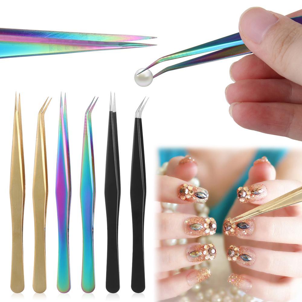 1 Nhíp Kẹp Gắn Mi Giả Nối Dài Trang Trí Móng Tay 3D Họa Tiết Chim Công