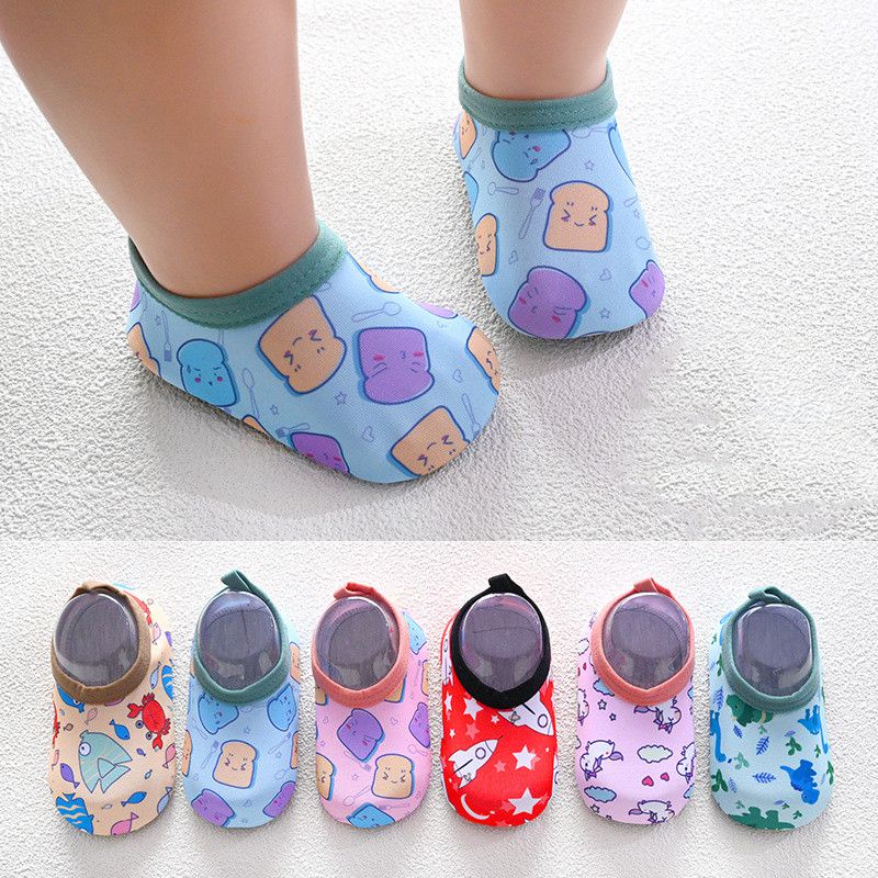Giày Mềm Chống Trượt In Họa Tiết Ngựa Một Sừng / Khủng Long Dễ Thương Dành Cho Bé Gái 1-4 Tuổi