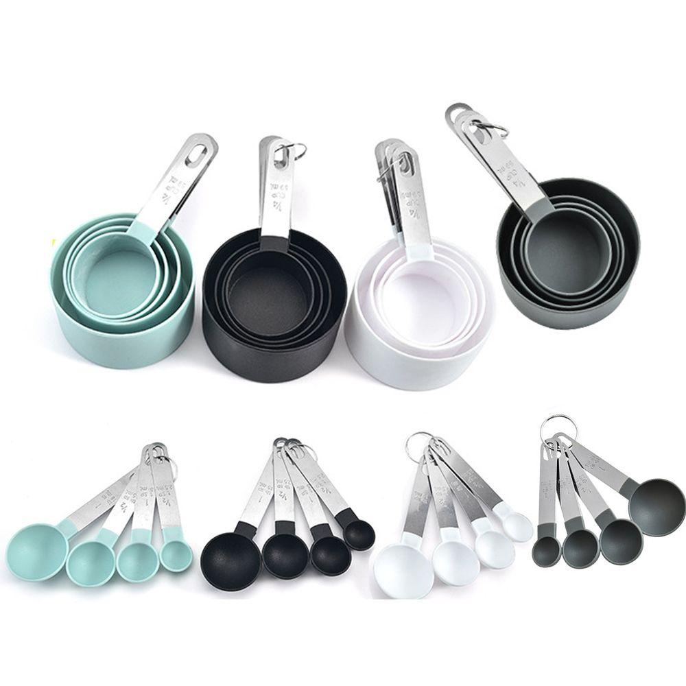 LEISURE Set 4 Muỗng Đo Lường Bằng Thép Không Gỉ Tiện Lợi Khi Nấu Ăn