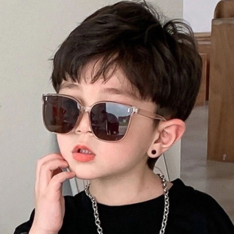 Kính Chống Nắng Chống Tia UV Gọng Vuông Phong Cách Retro Thời Trang Mùa Hè Cho Bé