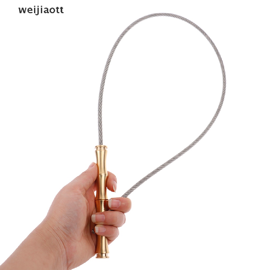 weijiaott Brass Tactical Whip Emergency Tool Portable Self Defense Anti Skid Survival Whip WT