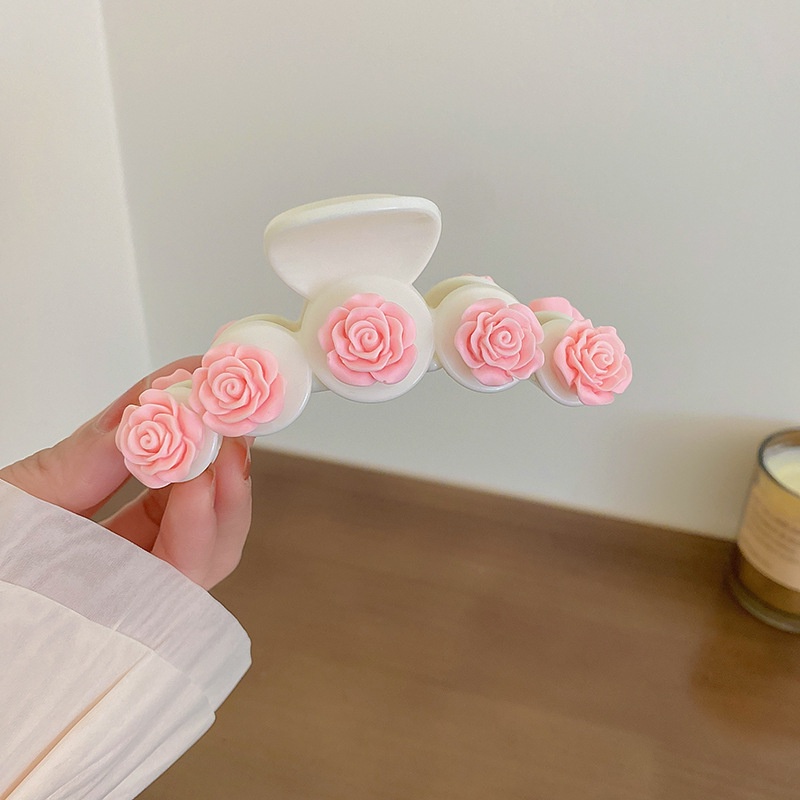 Kẹp Tóc Hình Hoa Trà/Cá Mập Dễ Thương Phong Cách Hàn Quốc Cho Nữ