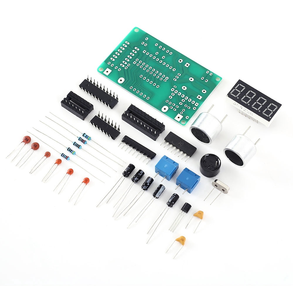 DIY Kit Ultrasonic Range Finder Distance Measuring Transducer Sensor Electronic Components Suite