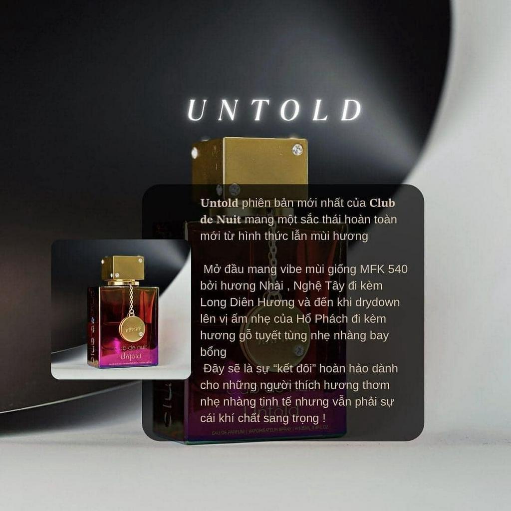 Nước Hoa Unisex Armaf Club De Nuit Untold EDP 105ml