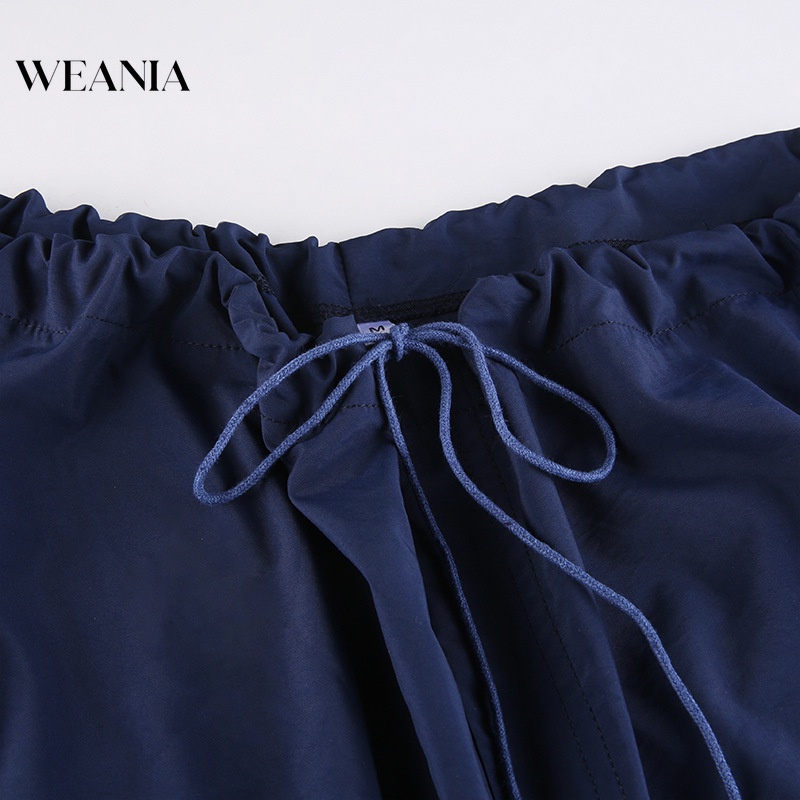 Quần Dài Dáng Rộng Lưng Cao Phối Dây Rút Thời Trang Cá Tính Cho Nữ