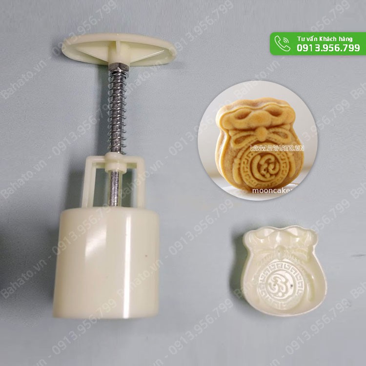 Khuôn bánh trung thu lò xo 1 mặt chữ Lộc 50g BHT001145