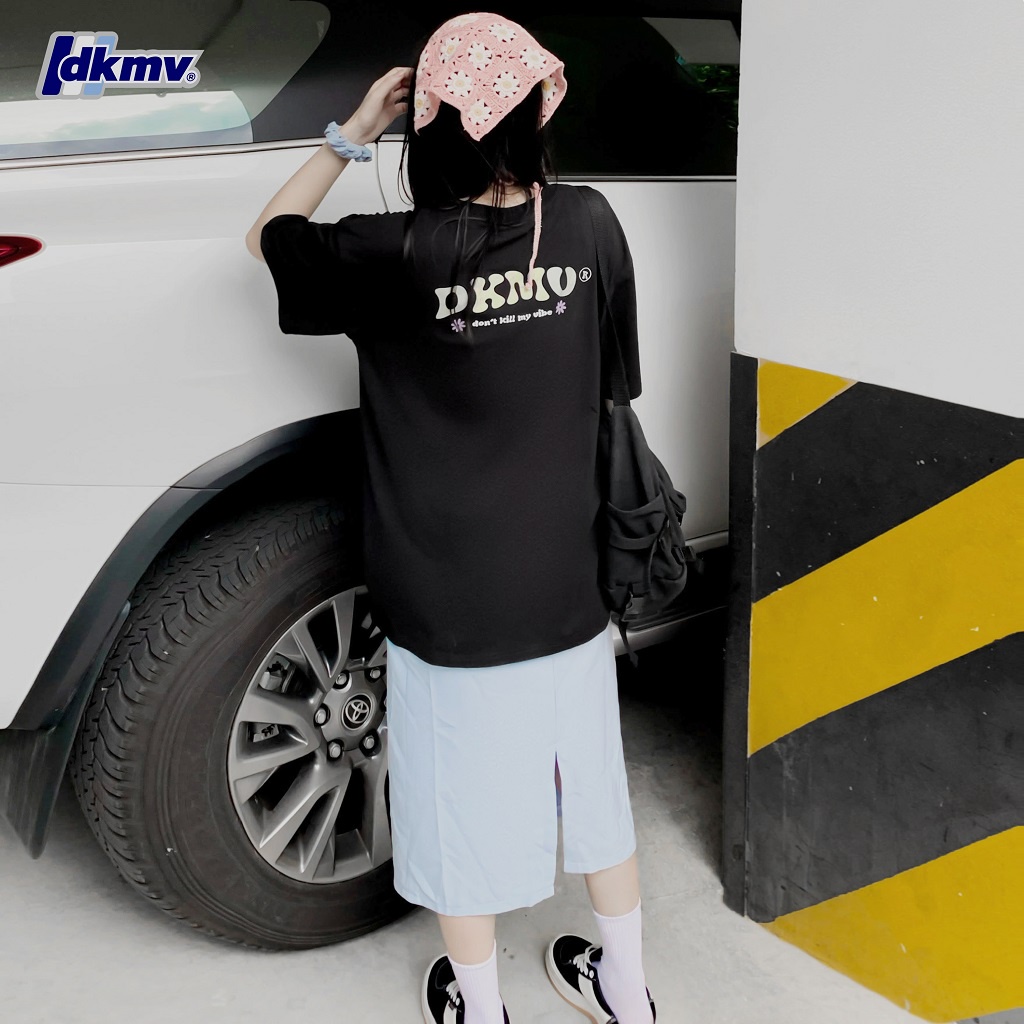 Áo thun tay lỡ form rộng cổ tròn họa tiết hoa DKMV Tee Flowers Tee | K12-T8