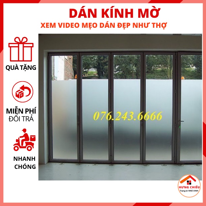 Giấy dán kính chống nắng chống nhìn trộm decal cát mờ khổ 50x120cm | BigBuy360 - bigbuy360.vn