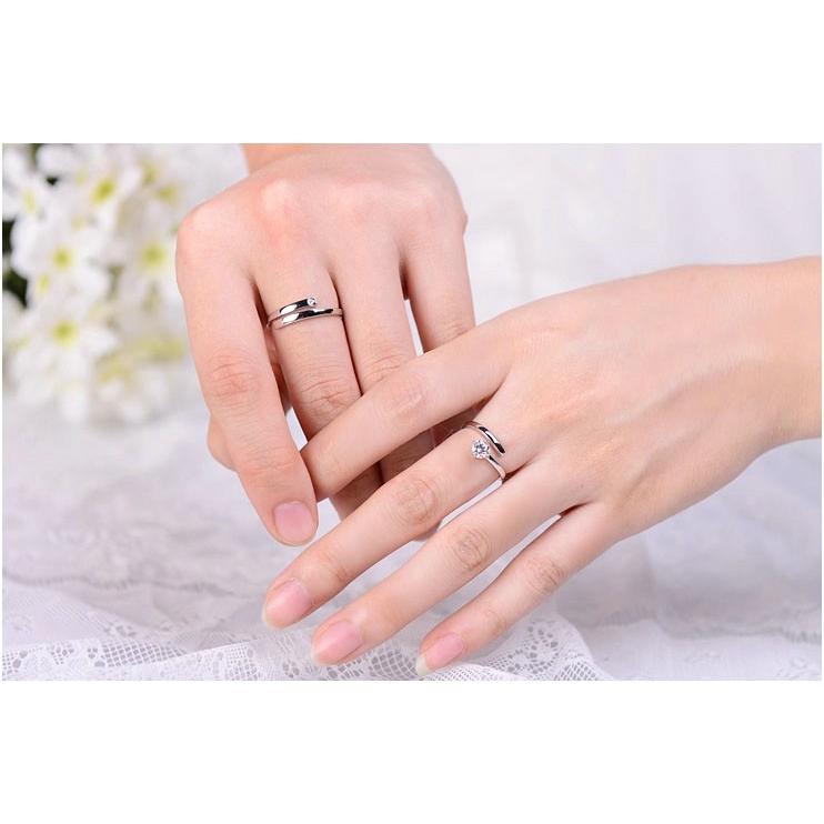 Nhẫn đôi Bạc Hiểu Minh NC357