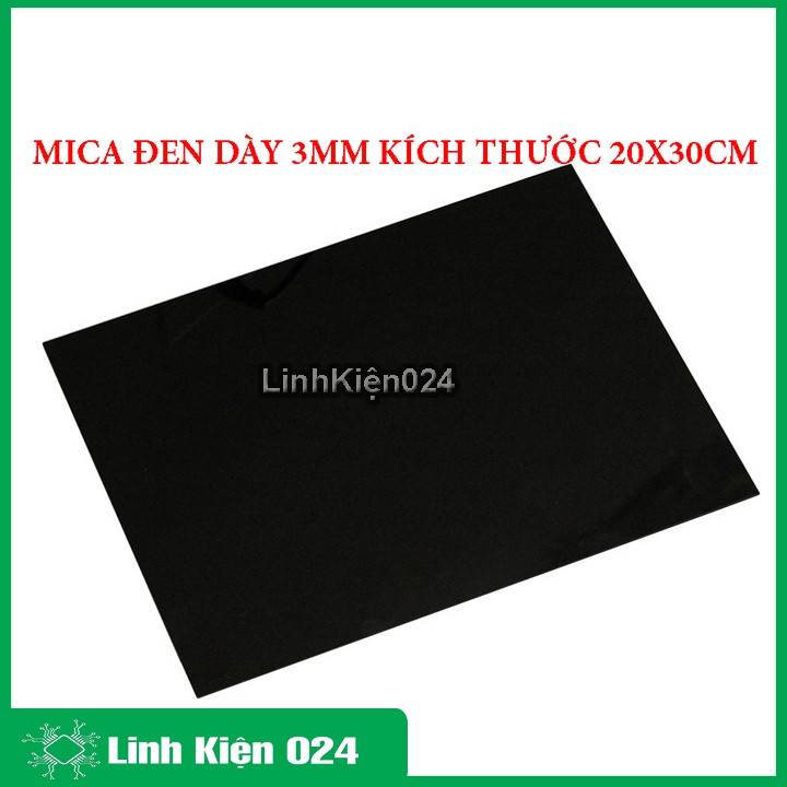 Mica Đen Đài Loan Dày 3mm Kích Thước 20x30cm